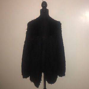 Women’s Kensie open front eyelash cardigan.